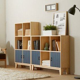네시스 쏘론 가로세로 원목 책장 1050_도장형 GM269C